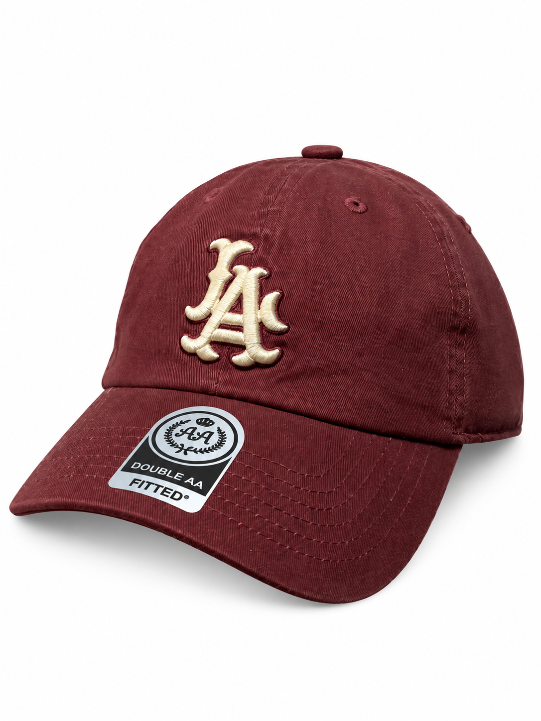 Gorra Double AA Dad Cap Burdeo LA