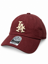 Gorra Double AA Dad Cap Burdeo LA