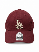Gorra Double AA Dad Cap Burdeo LA