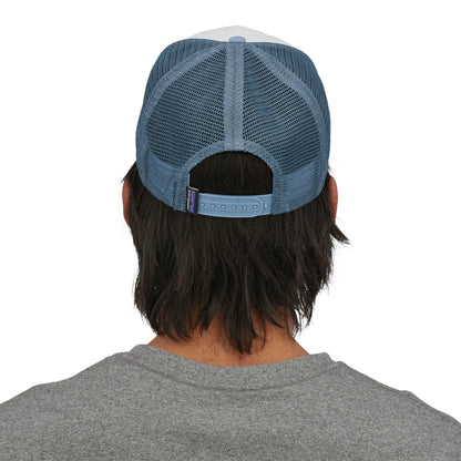 Jockey Patagonia P-6 Logo Trucker Hat White-Light Plume Grey