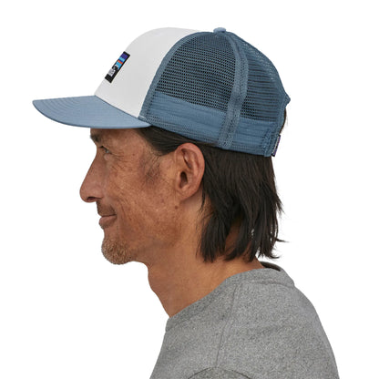 Jockey Patagonia P-6 Logo Trucker Hat White-Light Plume Grey