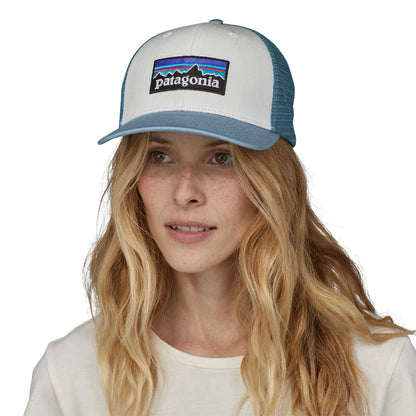 Jockey Patagonia P-6 Logo Trucker Hat White-Light Plume Grey