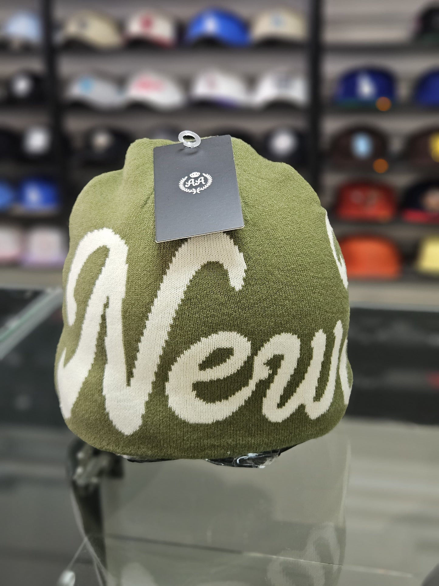 Gorro lana Double AA New York verde