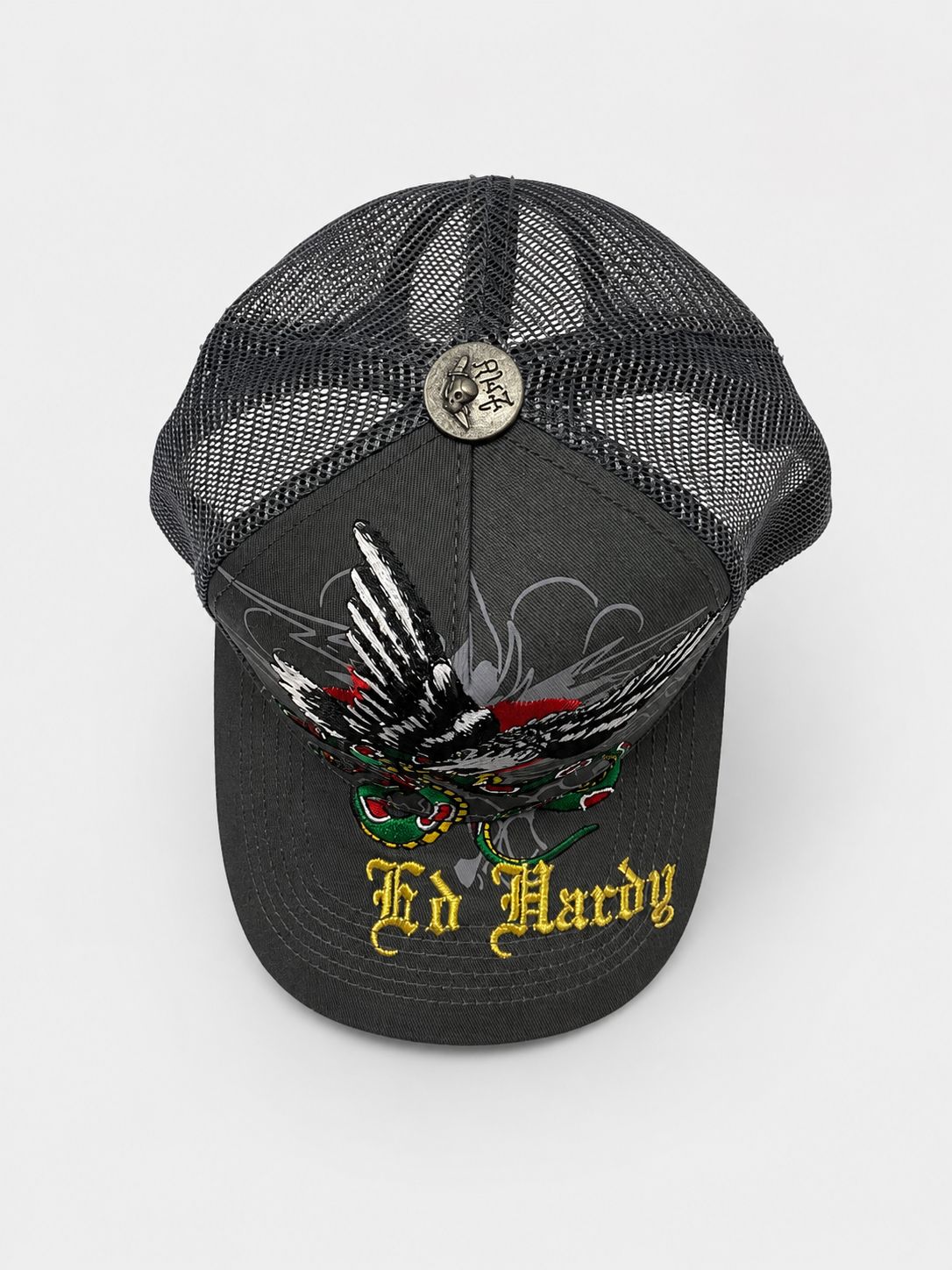 Gorra Ed Hardy Eagle Snake Trucker Gris