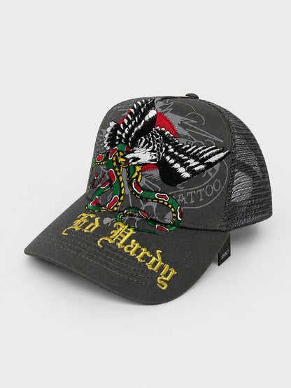 Gorra Ed Hardy Eagle Snake Trucker Gris
