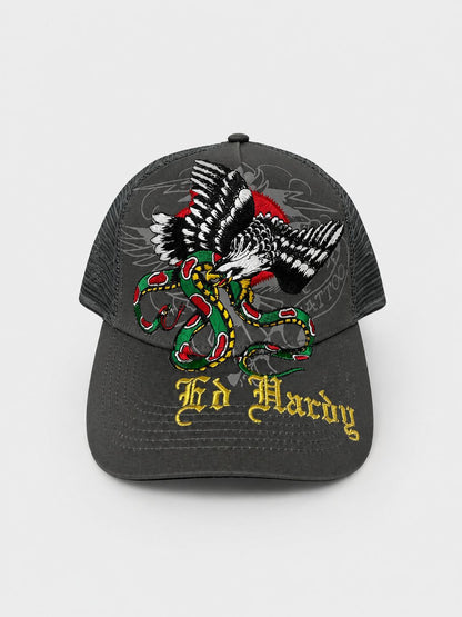 Gorra Ed Hardy Eagle Snake Trucker Gris