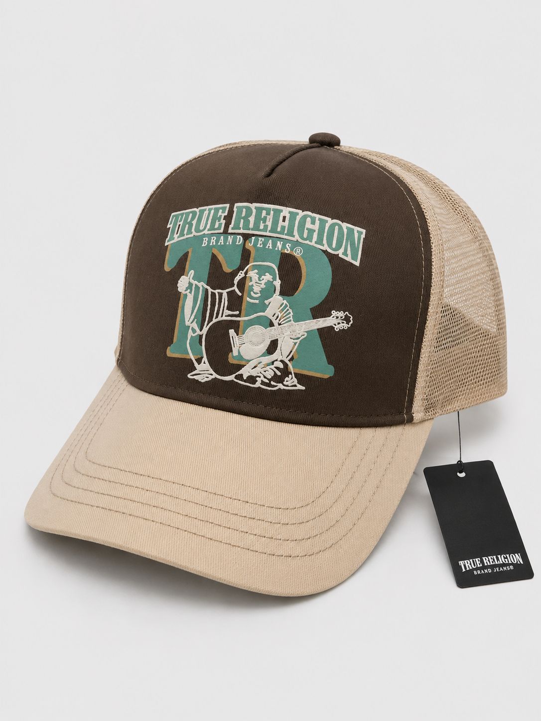 Gorra True Religion TRBJ Buddha Trucker Brown/Beige