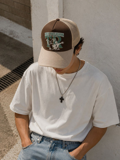 Gorra True Religion TRBJ Buddha Trucker Brown/Beige