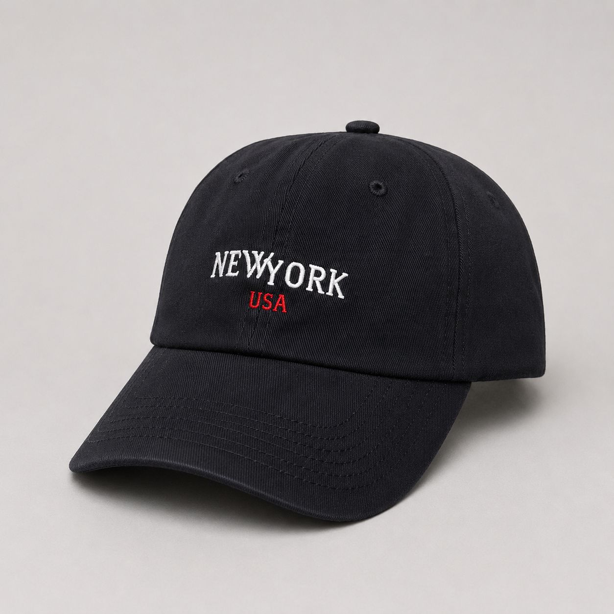 Gorro New York USA Negro | Dad Cap Bordado