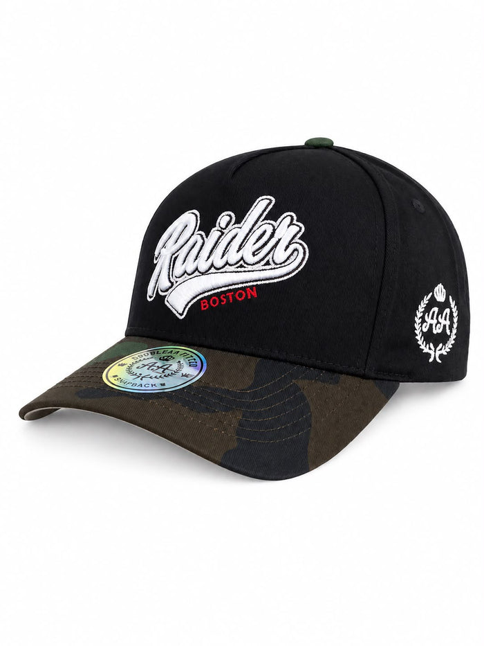 Jockey Double AA Curvo Negro Raider Visera Camo