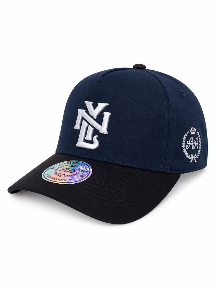 Jockey Double AA Curvo Azul Marino NY Visera Negra
