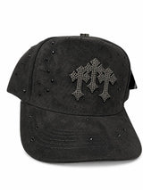 Gorra Snapback Cruces de Tachas Plateadas Negra Premium Cap