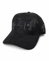 Gorra LA Gótica Cruces de Cuero Negra Premium Cap