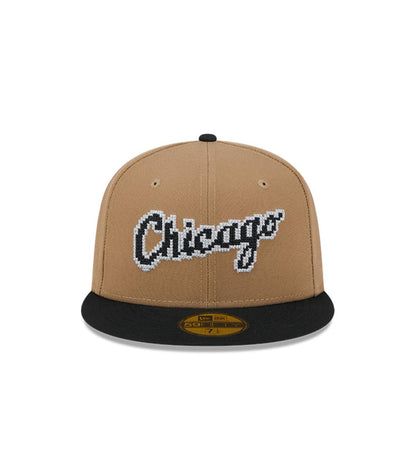 Gorra 59Fifty Chicago White Sox Classic 8-Bit Wordmark Beige