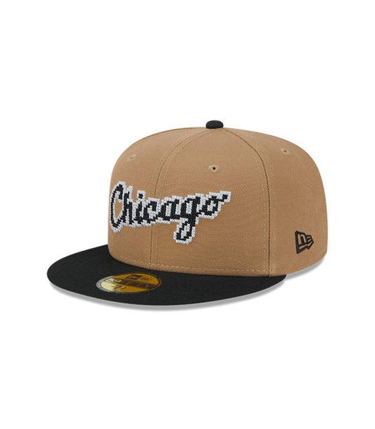 Gorra 59Fifty Chicago White Sox Classic 8-Bit Wordmark Beige