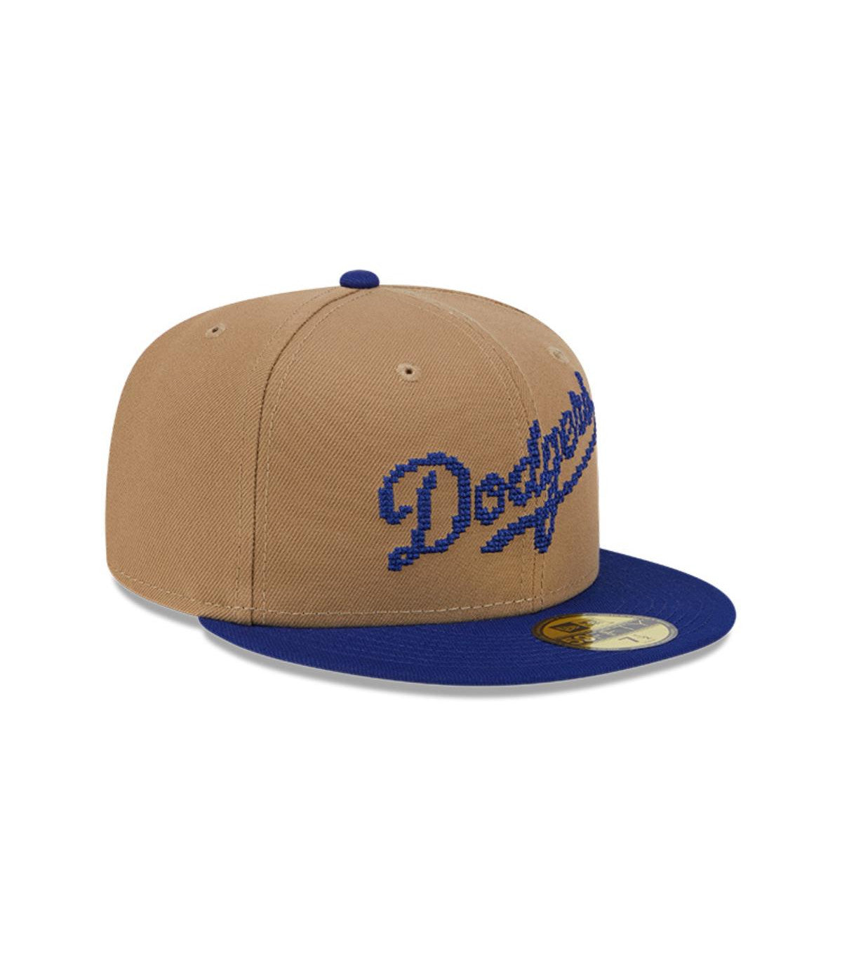 Gorra New Era 59Fifty Los Angeles Dodgers MLB 8-Bit Wordmark Beige