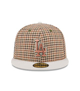 Gorra New Era 59Fifty Los Angeles Dodgers MLB Houndstooh Open Brown