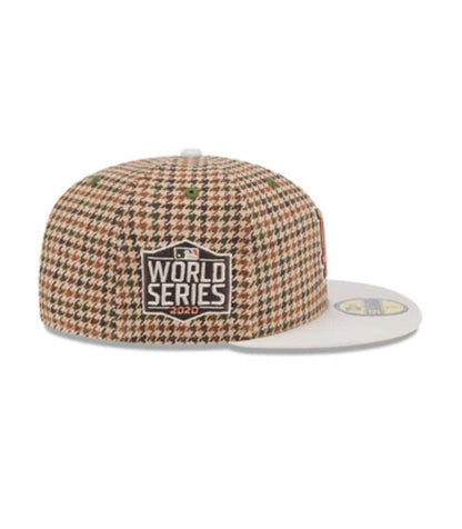 Gorra New Era 59Fifty Los Angeles Dodgers MLB Houndstooh Open Brown