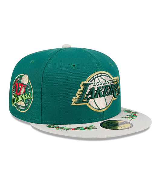 Gorra New Era 59Fifty Los Angeles Lakers NBA Novelty Holly Green Med