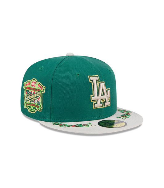 Gorra New Era 59Fifty MLB Los Angeles Dodgers Novelty Holly Green