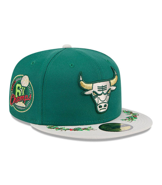 Gorra New Era 59Fifty NBA Chicago Bulls Novelty Holly Green Med
