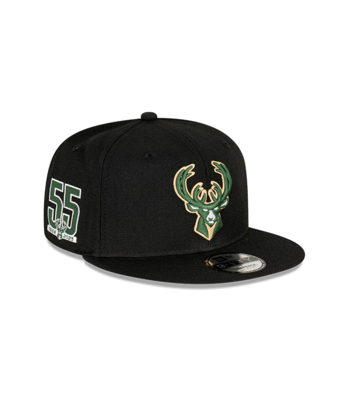 Gorra 59fifty NBA Milwaukee Bucks Side Patch Black New Era