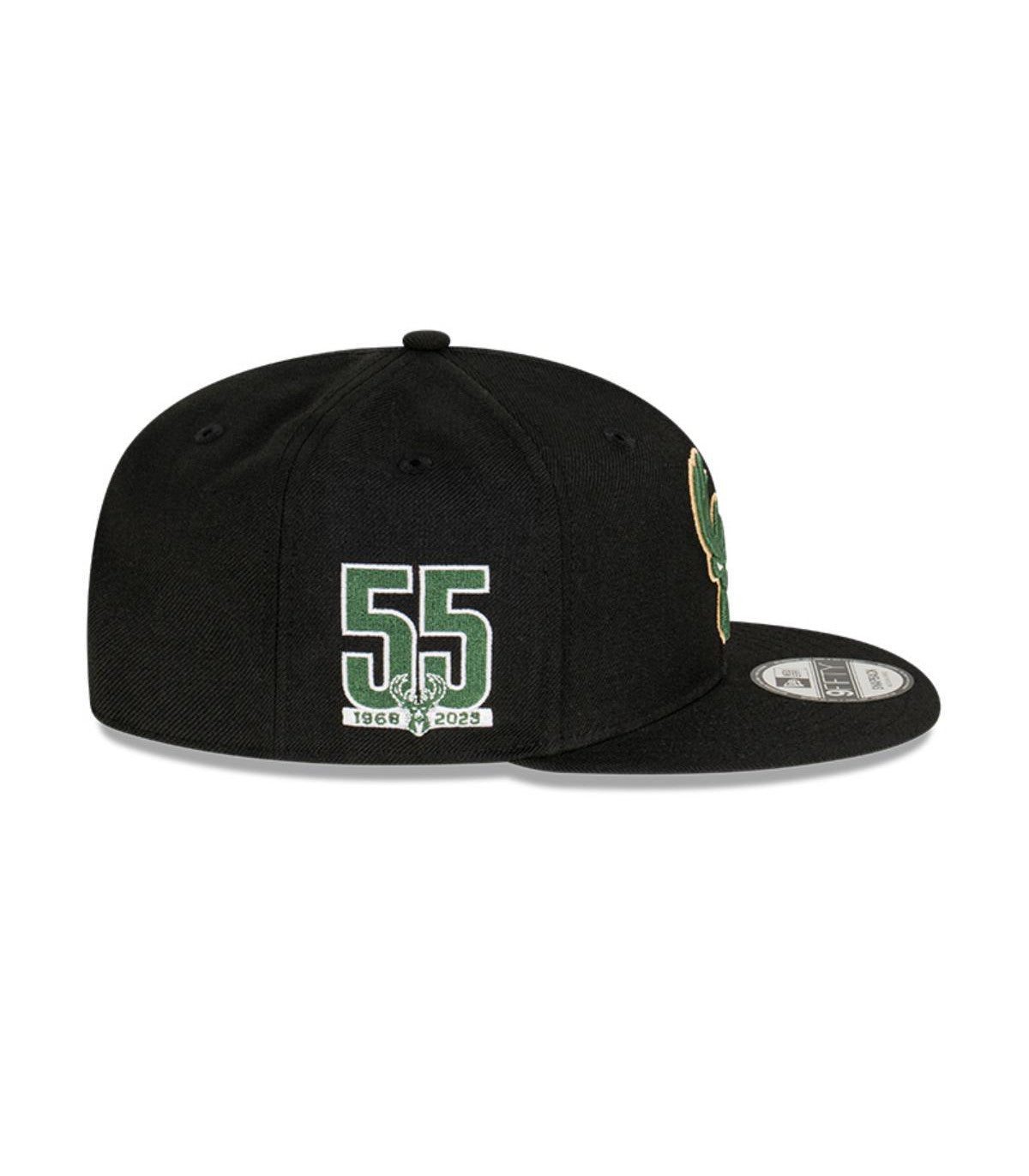 Gorra 59fifty NBA Milwaukee Bucks Side Patch Black New Era