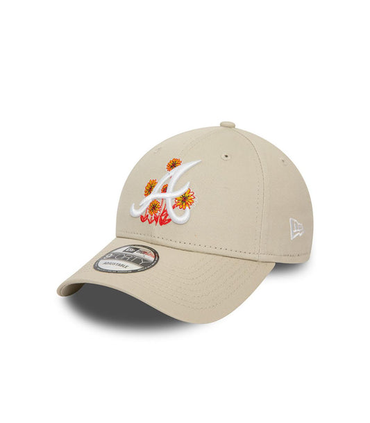 Gorra Atlanta Braves MLB 9Forty Flower Graphic Light Beige New Era