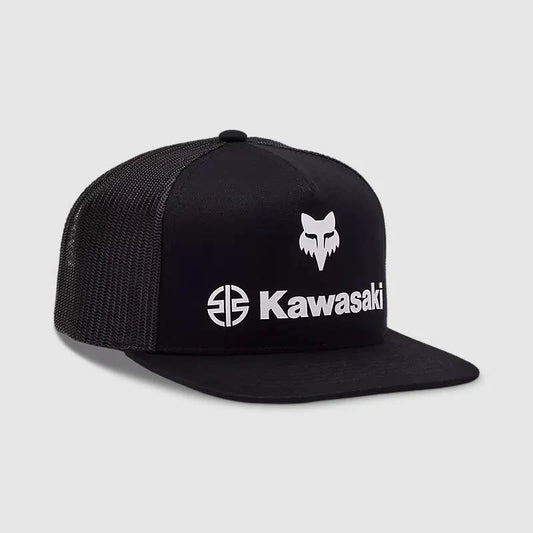 Gorro Jockey Lifestyle Fox X Kawasaki Snapback Negro/Blanco Fox