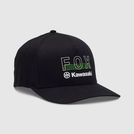 Gorro Jockey Lifestyle Fox X Kawasaki Flexfit Negro Fox