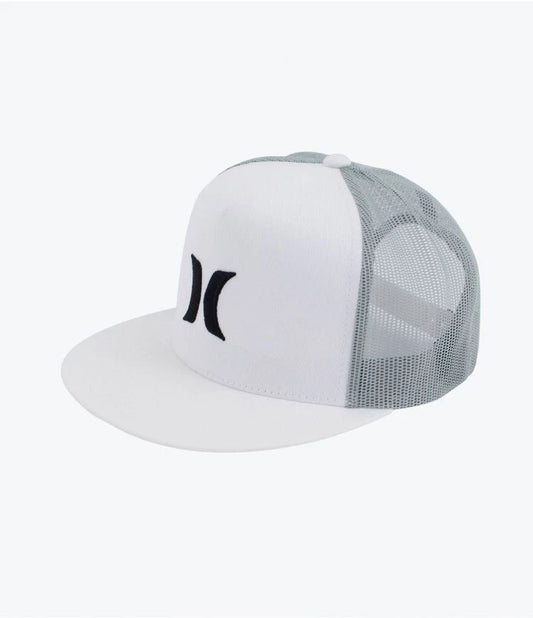 Gorra Hurley Trucker Snapback Unisex Color Blanco Liso Icono